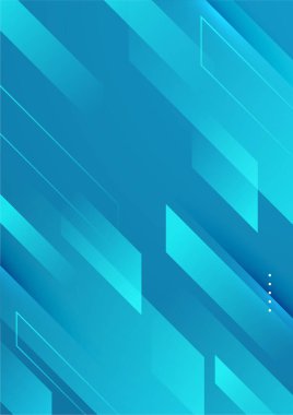 Şekilli mavi modern poster arkaplanı
