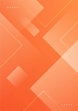 Şekilli turuncu modern poster arkaplanı