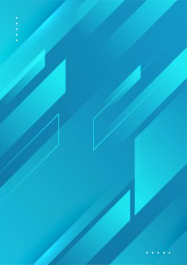 Şekilli mavi modern poster arkaplanı