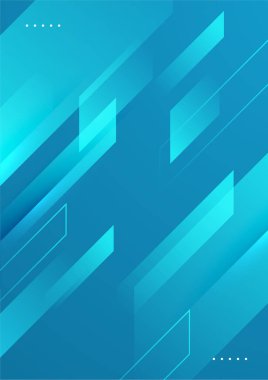 Şekilli mavi modern poster arkaplanı