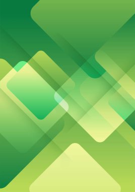 Minimum geometrik arkaplan. Sıvı eğimli yeşil elementler. Dinamik şekiller bileşimi.