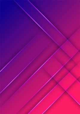 Minimum geometrik arkaplan. Mor pembe elementler sıvı eğimli. Dinamik şekiller bileşimi.