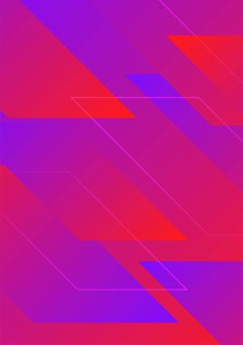 Minimum geometrik arkaplan. sıvı eğimli mor elementler. Dinamik şekiller bileşimi.