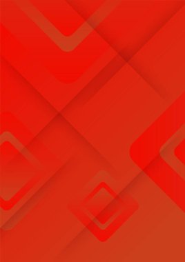 Soyut kırmızı geometrik arkaplan. Dinamik şekiller kompozisyonu. Posterler için havalı bir arka plan tasarımı. Vektör illüstrasyonu