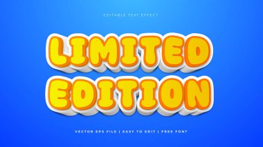 Mavi ve sarı sınırlı sayıdaki modern düzenlenebilir metin efekti arkaplanı