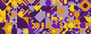 Şekilleri olan renkli modern geometrik bayrak