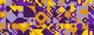 Şekilleri olan renkli modern geometrik bayrak