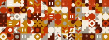 Şekilleri olan renkli modern geometrik bayrak