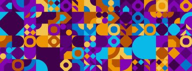 Şekilleri olan renkli modern geometrik bayrak