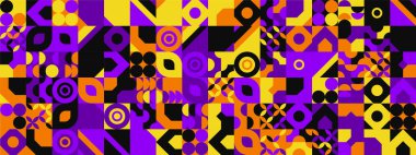 Şekilleri olan renkli modern geometrik bayrak