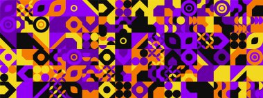 Şekilleri olan renkli modern geometrik bayrak