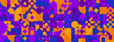 Şekilleri olan renkli modern geometrik bayrak