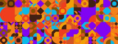 Şekilleri olan renkli modern geometrik bayrak