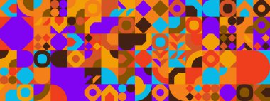 Şekilleri olan renkli modern geometrik bayrak