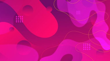 Akışkan gradyan arka plan vektörü. Mor renkli, canlı organik şekilli ve sıvı renkli şirin ve minimal tarz posterler. Sosyal medya için modern duvar kağıdı tasarımı, idol posteri, afiş, broşür.