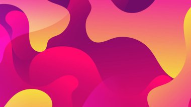 Renkli geometrik arka plan. Akışkan şekiller bileşimi.