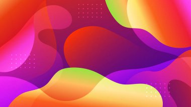 Parlak tasarım arka planına sahip Renkli Dalga Akıcı