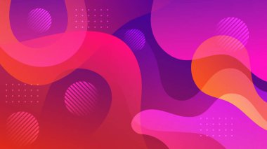 Akışkan gradyan arka plan vektörü. Renkli, canlı organik şekilli ve sıvı renkli şirin ve minimal tarz posterler. Sosyal medya için modern duvar kağıdı tasarımı, idol posteri, afiş, broşür.