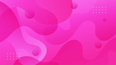 Soyut pembe, sıvı dalgalı şekiller fütüristik afişler. Parlak retro dalga vektör arkaplanı