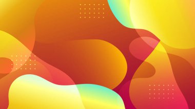 vektör modern turuncu yeşil sıvı arkaplan