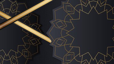 Lüks ramazan geçmişi. İslam Festivali için vektör illüstrasyonu