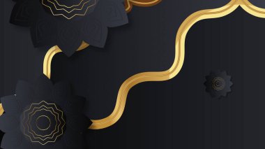 Lüks ramazan geçmişi. İslam Festivali için vektör illüstrasyonu