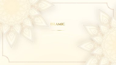 Lüks mandala desenli altın ramazan arka planı. Poster için tasarım şablonu, web, arkaplan, afiş, broşür, web sitesi, broşür, broşür, broşür, iniş sayfası, sunum, tebrik kartı ve webinar