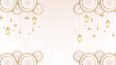 İslami sanat arkaplan mavi tasarım tebrik kartı