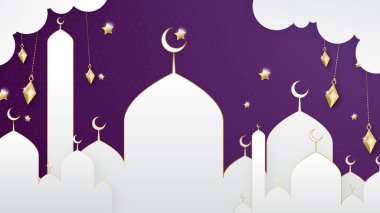 ramazan mavi arkaplan tasarım tebrik kartı afişi