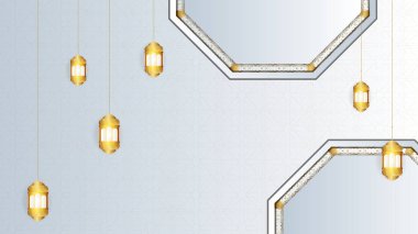 Ramazan Kareem için İslami Arkaplan Tasarımı. Vektör illüstrasyonu