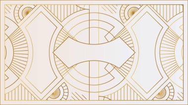 Altın ve Lüks Davet kartı tasarım vektörü. Soyut geometri çerçevesi ve Art deco model arka planı. Düğün davetiyesi, kapak, VIP kartı, baskı, poster ve duvar kağıdı için kullan. Vektör illüstrasyonu.
