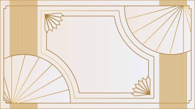 Altın ve Lüks Davet kartı tasarım vektörü. Soyut geometri çerçevesi ve Art deco model arka planı. Düğün davetiyesi, kapak, VIP kartı, baskı, poster ve duvar kağıdı için kullan. Vektör illüstrasyonu.