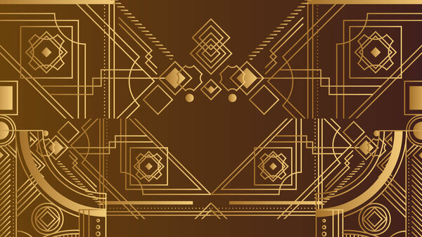 Art deco background. Gold Invitation card design vector. Abstract geometry frame and pattern background. Use for wedding invitation, cover, VIP card, print, poster and wallpaper. Vector illustration.