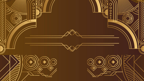 Art deco background. Gold Invitation card design vector. Abstract geometry frame and pattern background. Use for wedding invitation, cover, VIP card, print, poster and wallpaper. Vector illustration.