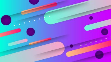 Şekilli turuncu mavi ve mor modern soyut arkaplan