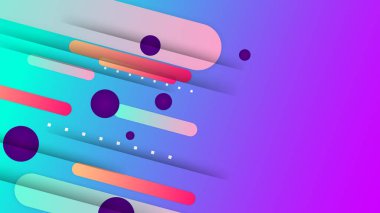 Turuncu mavi ve mor soyut arkaplan geometrik modern