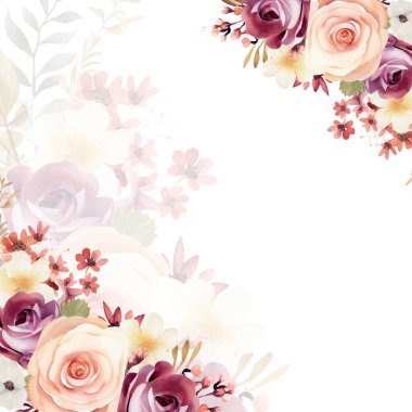 Renkli modern moda vektör tasarımı çerçevesi. Arkaplan sonbahar boho şablonu