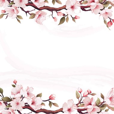 Pembe davetiye arkaplan çiçekli suluboya resim