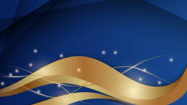 Lüks altın ve mavi soyut arkaplan