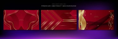 abstract vector luxury red and gold background modern creative concept