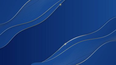 Soyut mavi ve altın şekilli arkaplan