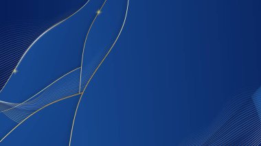 Soyut mavi ve altın şekilli arkaplan