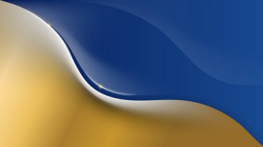 Soyut mavi ve altın şekilli arkaplan