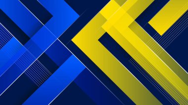 Soyut mavi ve sarı arka plan. Vektör soyut grafik tasarım sancak deseni sunum arkaplan duvar kağıdı ağ şablonu.