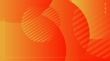 Çember şekilli soyut turuncu minimal arka plan. Vektör soyut grafik tasarım sancak deseni sunum arkaplan duvar kağıdı ağ şablonu.