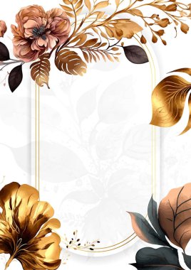 Renkli çiçek vektörü düğün davetiyesi şablonunu suluboya bırakıyor