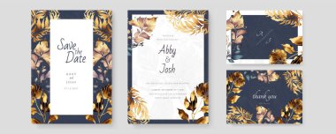 Renkli renkli çiçek güzel el çizilmiş düğün davetiyesi suluboya