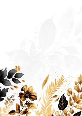 Rengarenk çiçekli güzel ve zarif düğün davetiyesi şablonu