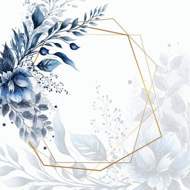 Rengarenk çiçekli güzel ve zarif düğün davetiyesi şablonu