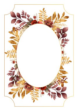 Renkli renkli çiçek güzel el çizilmiş düğün davetiyesi suluboya